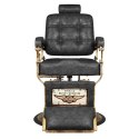 Gabbiano fotel barberski Boss HD Old Leather czarny