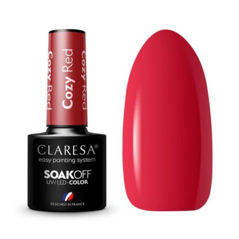 CLARESA Lakier hybrydowy COZY RED -5g