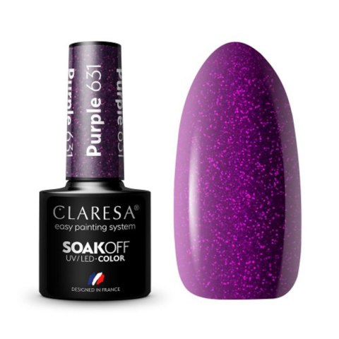 CLARESA Lakier hybrydowy PURPLE 631 -5g